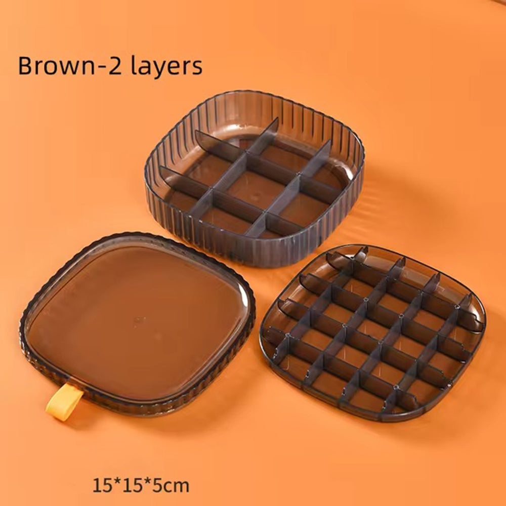 2 layers jewelry organizer storage