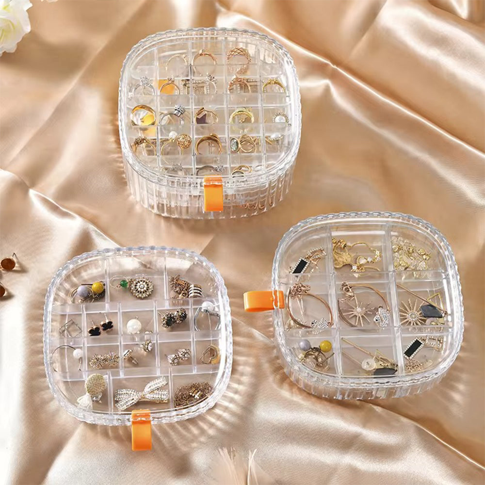 2 layers jewelry organizer storage