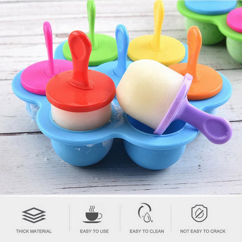 7 Cavity Silicone Mini Ice Popsicle Mold