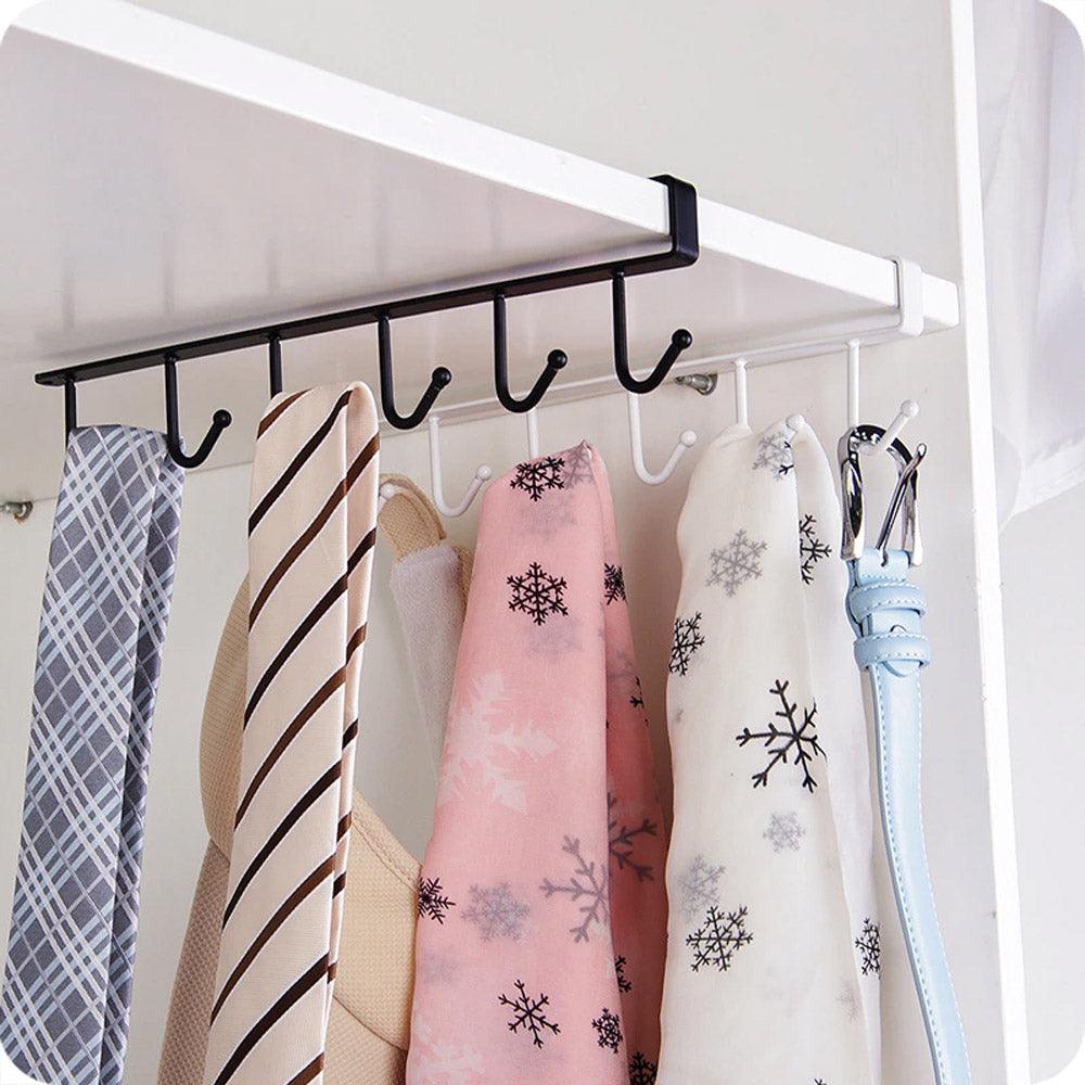 6 Hooks Storage Shelf Rack