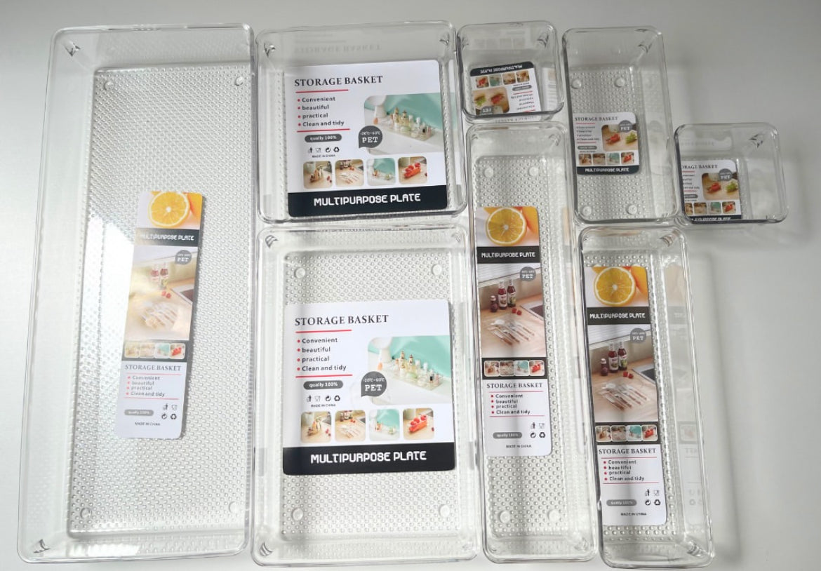 8 pcs drawer organizers