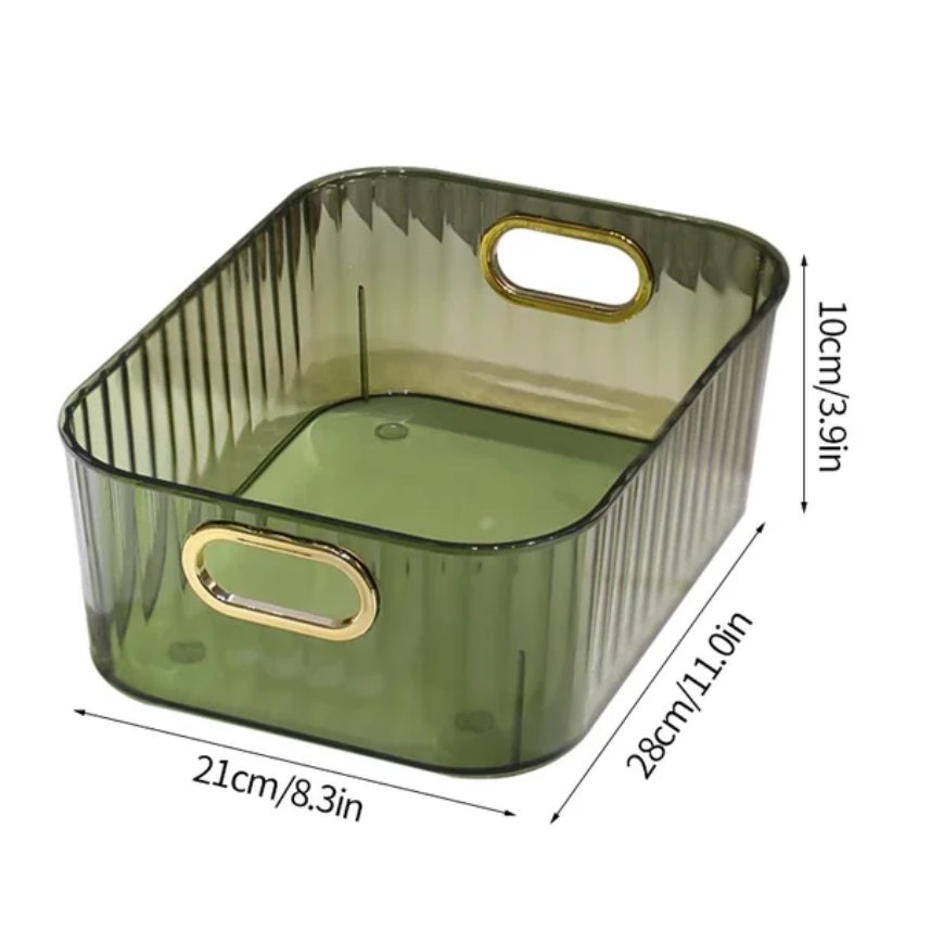 Medium Olive Green Box Storage Organizer