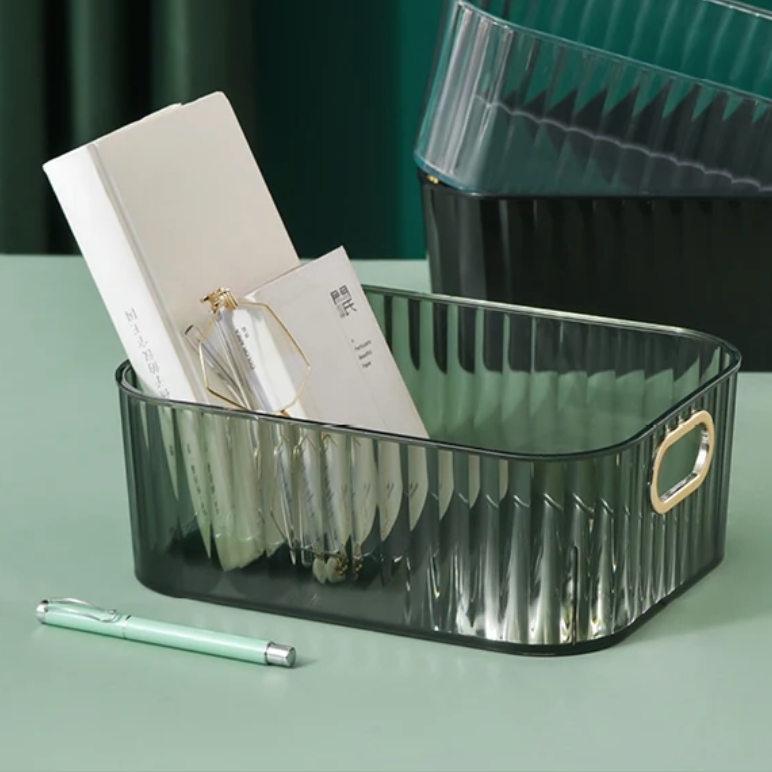 Medium Olive Green Box Storage Organizer