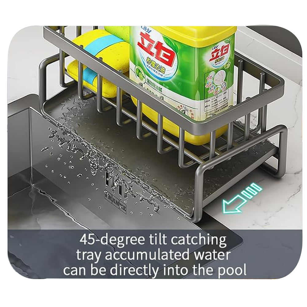 Stainless Steel Kitchen Drain Rack Sponge Organizer