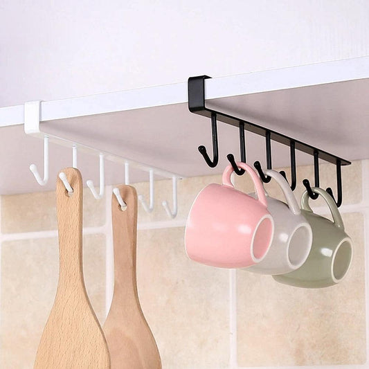 6 Hooks Storage Shelf Rack