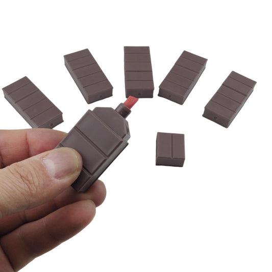 6 Chocolate Shaped Highlighter Pens